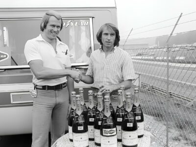 Jacques Laffite reçoit 11 bouteilles de Moet & Chandon (LVMH)